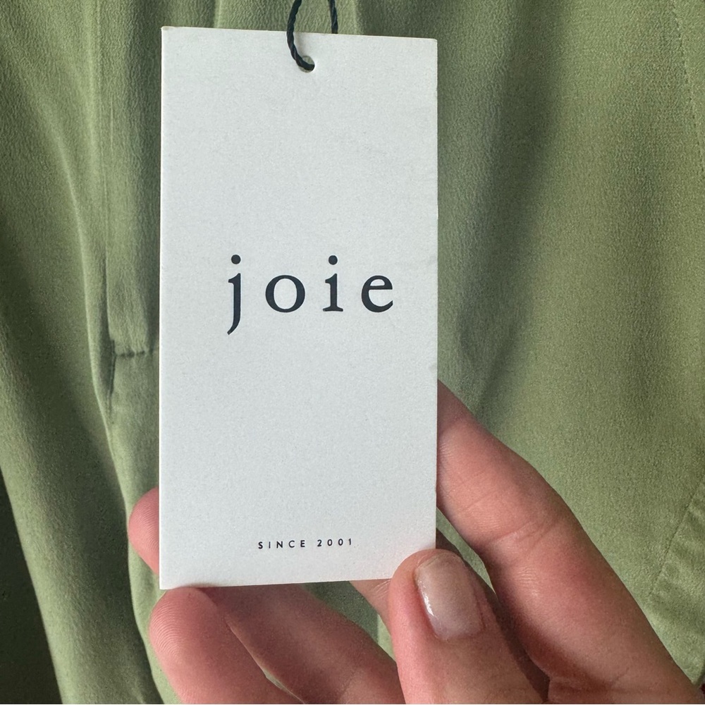 Joie Salima NWT Green Silk Pant High Rise Pleaded Front Lightweight Women's 6 - Picture 15 of 15